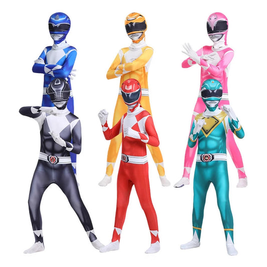 Morpher Superhero Cosplay Costume Samurai Sentai Shinkenger Rangers Cosplay Fantasia Halloween Birthday Party Jumpsuit Mask Suit