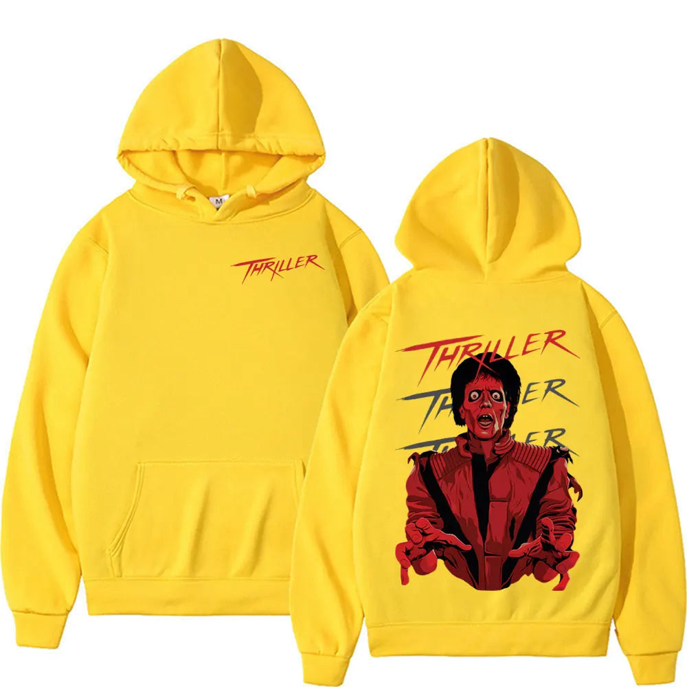 King of Pop Michael Jackson Thriller Hoodies Men's Women Harajuku Vintage Style Sweatshirts High Quality Casual Hoodie Pullovers