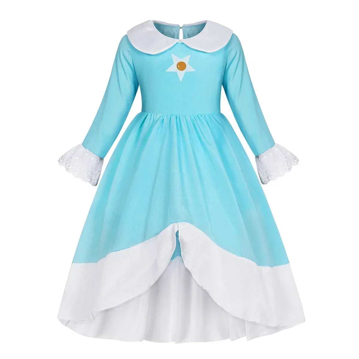 Rosalina Dress Girls Peach Costume Daisy Cosplay Children Birthday Party Carnival Fancy Outfit