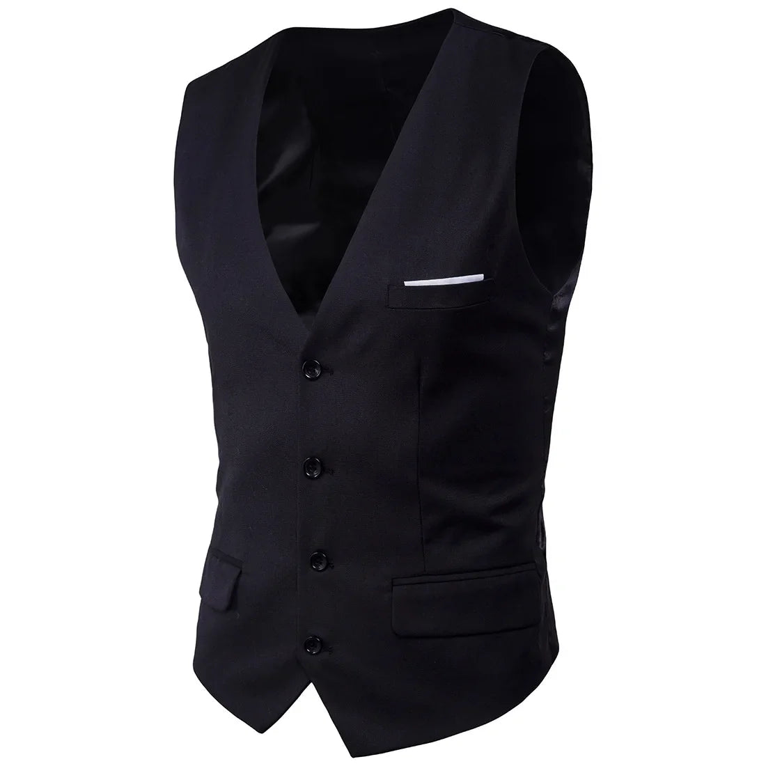 High Quality Men Suit Vest Waistcoat Business Casual Slim Groom Groomsman Wedding Men's Dress Blazer Vests Formal Party Dress