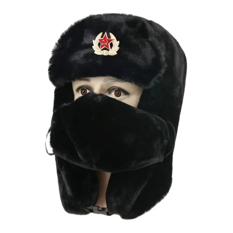 Army Military Soviet CCCP Ushanka Men&Women Winter Earflap Bomber Hat Warm Faux Fur Windproof Thermal hat Snow ski Caps