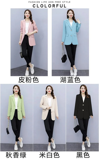 Spring Autumn Office Lady Blazer For Women 2025 Long Sleeve Slim High Quality Blazers Mujer Coats Jacket Winter Clothing Outwear