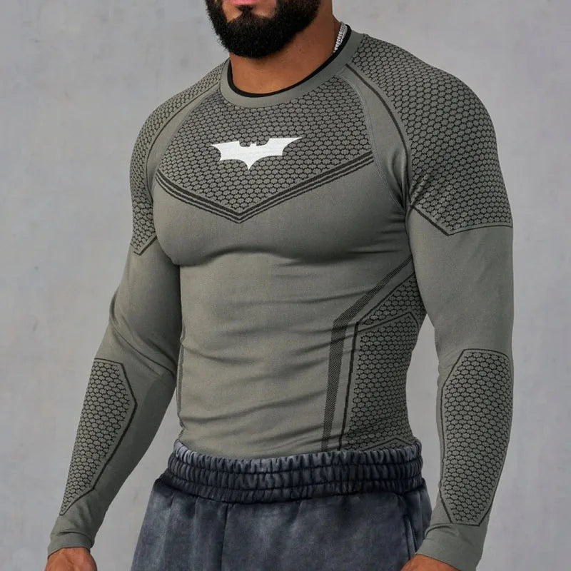 2026 Spring Men's Slim Fit Ice Silk Long sleeves T-Shirt O-Neck Gym quick dry Fashion Top New Style running T-shirt men Clothing