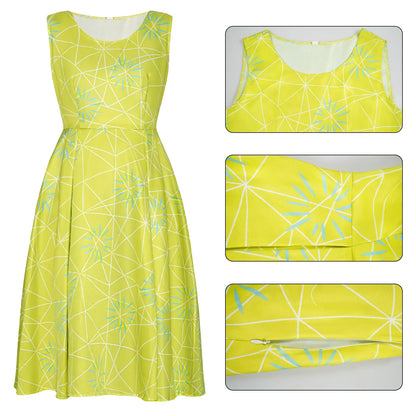 Movie Inside Out Joy Inspired Skater Dress Joy dress Joy Outfit Birthday Costume Inside Out Disgust Inspired Skater Dress Up