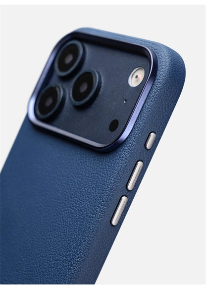 Luxury Business Shockproof PU Leather Camera Button Case For iPhone 17 Pro Max Air For Magsafe Magnetic Wireless Charging Cover