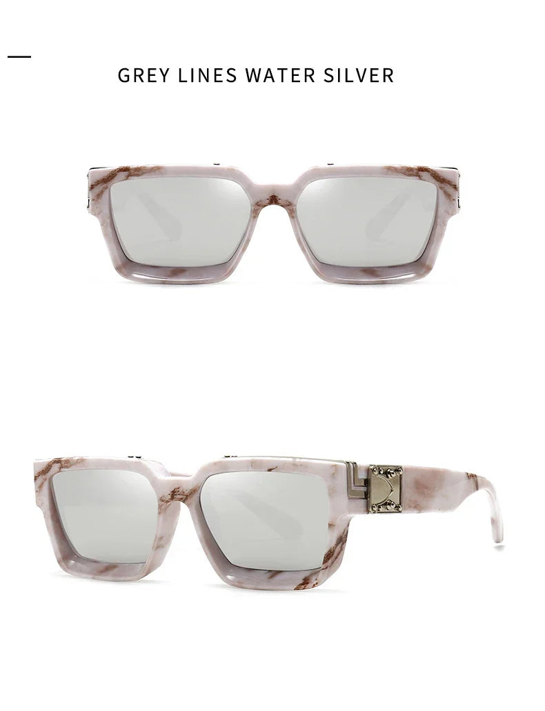 Cycling Brand Rectangle Sunglasses Men Women Luxury Shades Retro Square Sun Glasses Eyewear Trend Punk Eyeglasses For Male