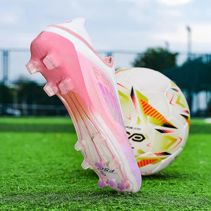 Men Training Soccer Shoes FG Breathable Drop Shipping Match Sport Cleats Football Boots Ultralight Long Spikes Indoor Sneakers