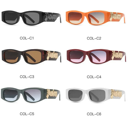 2024 Vintage Luxury Square Sunglasses Women Fashion Letters Sun Glasses Classic Retro Shades Outdoor Travel Male Eyewear UV400