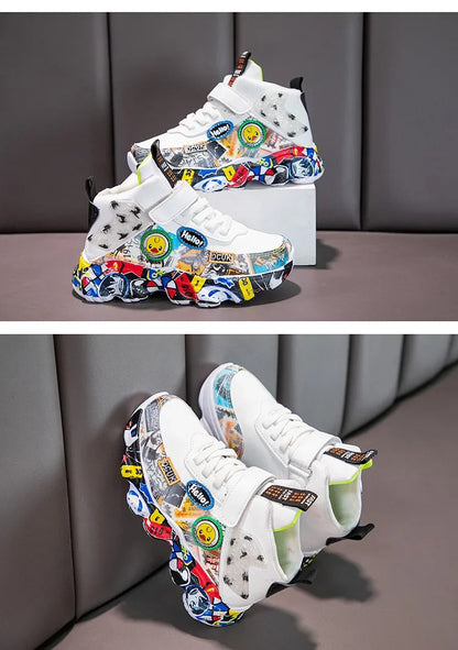 Spring Fall Kids Shoes Boys Girls Child Sneakers High Quality Casual Sports Tennis Flats Winter Outdoor Running