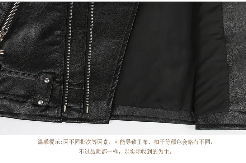 Autumn Black Motorcycle Pu Leather Vest Men Zipper Pockets Plus Size Faux Leather Biker Sleeveless Jacket 4xl 5xl