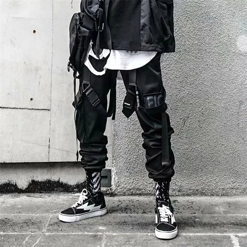 Mens Techwear Sweatpants Y2K Streetwear Jogging Pants Men Hip Hop Street Dance Casual Trousers Vintage Cargo Pant Pantalon Homme
