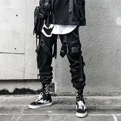 Mens Techwear Sweatpants Y2K Streetwear Jogging Pants Men Hip Hop Street Dance Casual Trousers Vintage Cargo Pant Pantalon Homme