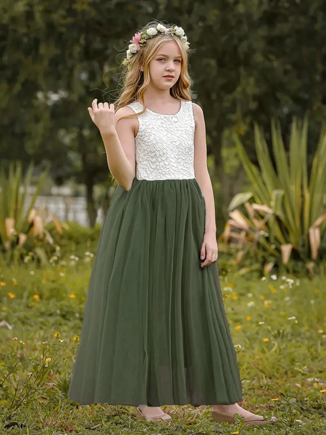 New Flower Girl Dress Baby Kids Summer Princess Party Lace Wedding Birthday Dresses Children Clothing 2 4  6 8 10 12 14