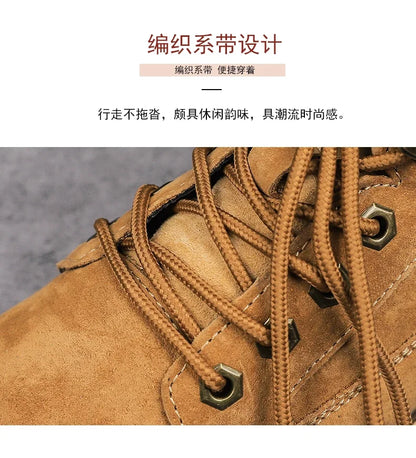 Hot Selling Winter Men Snow Boots High-quality Classic High Top Outdoor Hiking Shoes Anti Slip Thick Soled Practical Work Shoes
