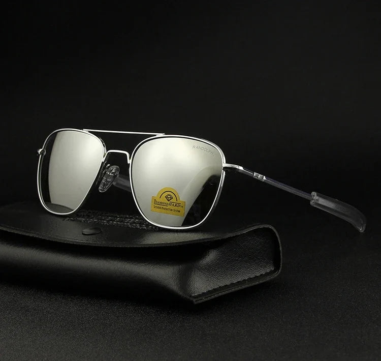 RE Pilot Sunglasses Men Top Quality Brand Designer AGX Tempered Glass Lens AO Sun Glasses Male