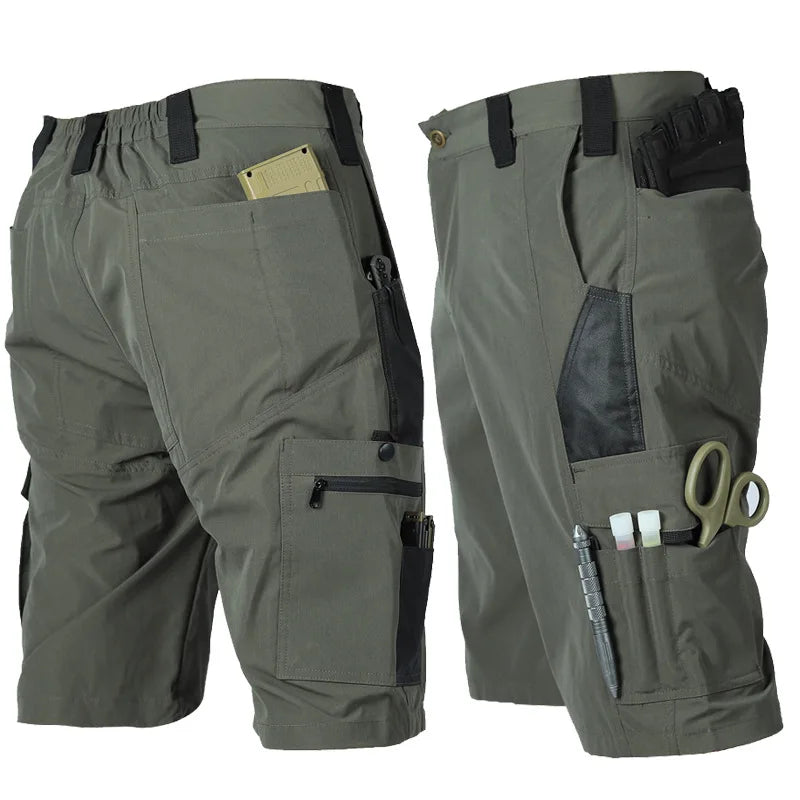 Tactical Camouflage Shorts Outdoor Work Pants Men's Multi-pocket Casual Cargo Short Pants Quick Dry Wear-resisting Shorts Male