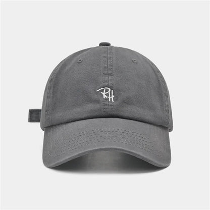 Unisex RH Letter Embroidery Baseball Cap Men Women Summer Casual Hat Outdoor Shade Adjustable Hip Hop Streetwear Trucker Hats