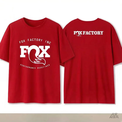 Summer Fox Racing Cross - country Mountain Bike Commemorative T - shirt High Quality Fashion Men Women Short Sleeve Round Neck