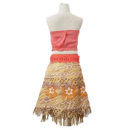 NEW Moana Episode 2 Movie Costume Princess Vaiana Role Play Dress Girls Carnival Outfit Toddler Polynesian Beach Dress