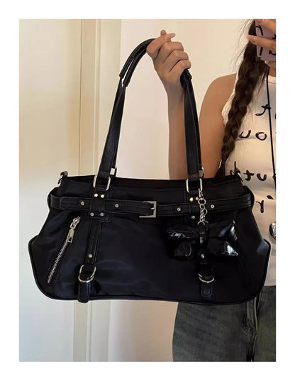 Korean Cute Harajuku Style Y2k Large Capacity Handbag Shoulder Bags Nylon Waterproof Cloth Commuter Storage Bags Women's Bag