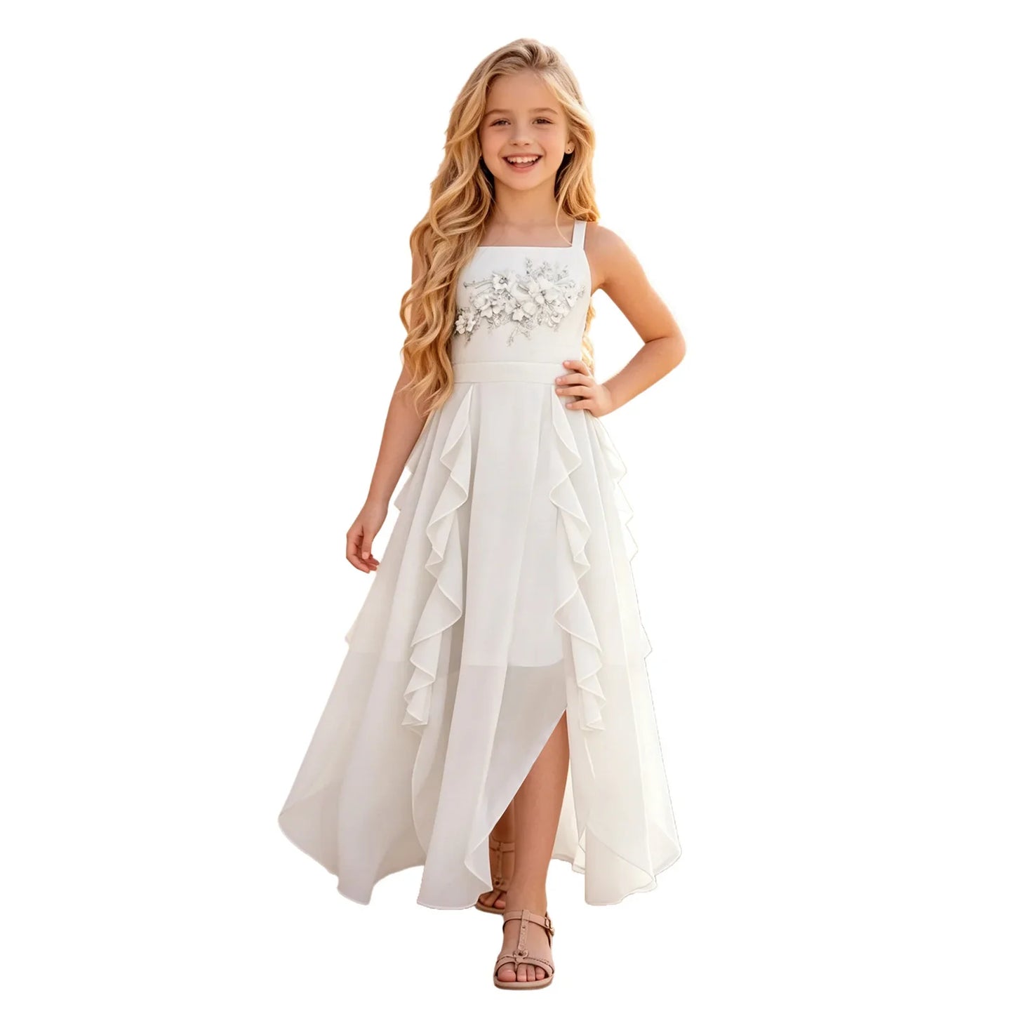 Girls Dresses Children Formal Wedding Party Pageant Gown for Special Occasions Graduation Ceremony Dress Flower Girl Clothes