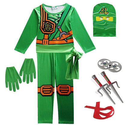 NINJA cosplay Boys Advanced Latest Role Playing Costume Jumpsuit Set Halloween Christmas Party Ninja Superhero Set Cosplay