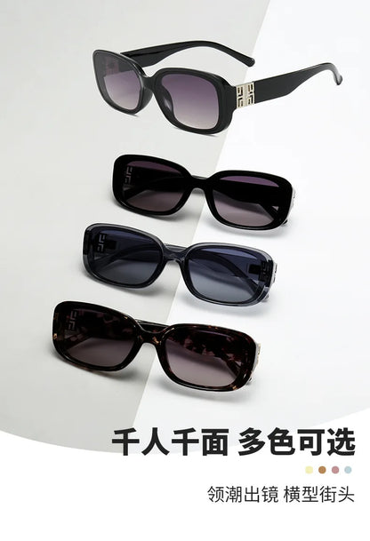 2025 New Rectangle UV400 Sunglasses Trendy and Fashionable Women Eyewear Luxury Small Gafas De Sol Sunglass Female Sun Glasses