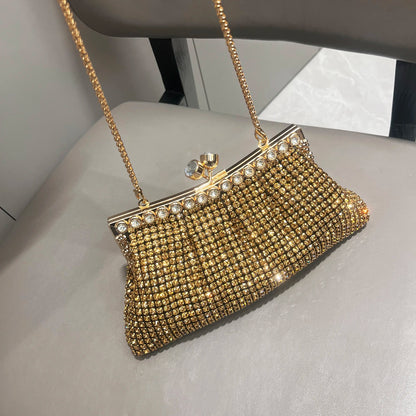 Handle Rhinestones Evening clutch Bag Purses and handbag luxury Designer shiny Crystal Clutch purse bucket bag shoulder bags