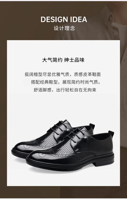 Handmade Men's Oxford Shoes designer Brogue Men Leather Shoes Luxury Fashion Wedding Shoe Business Office Men's Shoes Size 38-44
