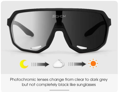 Photochromic Sports Sunglasses Cycling Glasses for Men Mountain MTB Bike Road Bicycle Cycle Goggles UV400 Women Driving