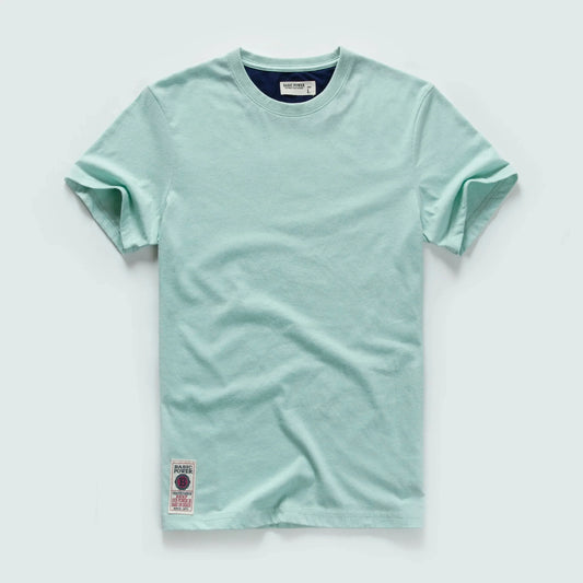 Men's Solid T-shirt Cotton t shirt Men Causal O-neck Basic Tshirt Male High Quality Classical Tops