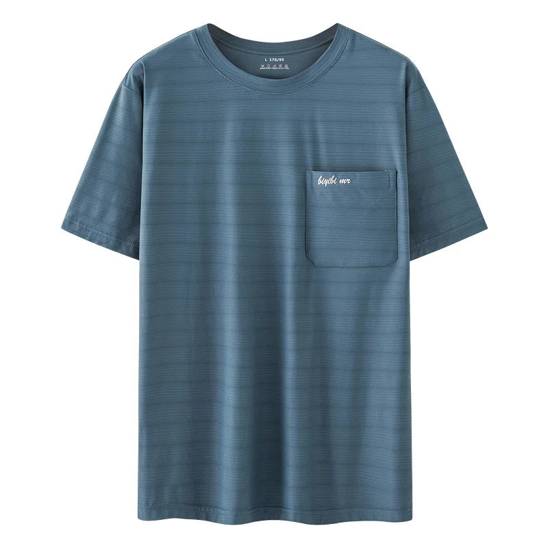Men's Summer Casual Tees Short Sleeve Tops for Male