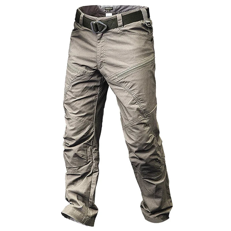 Stretch Tactical Pants Men Water Resistant Rip Stop Cotton Outdoor Work Cargo Pants Multi-Pocket Lightweight Combat Hiking Pants