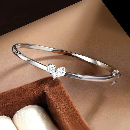Bracelets en Moissanite Élégants pour Femmes, Diamant Solide, Argent s925 Certifié GRA, Bracelet Fin Délicat pour Poignet de 17-18cm