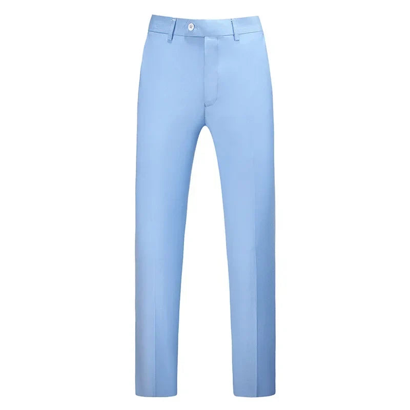 Men Dress Pants Solid Color Slim Fit Business Casual Office Wedding Formal Trousers High Quality Men Clothing Suit Pants 29-40