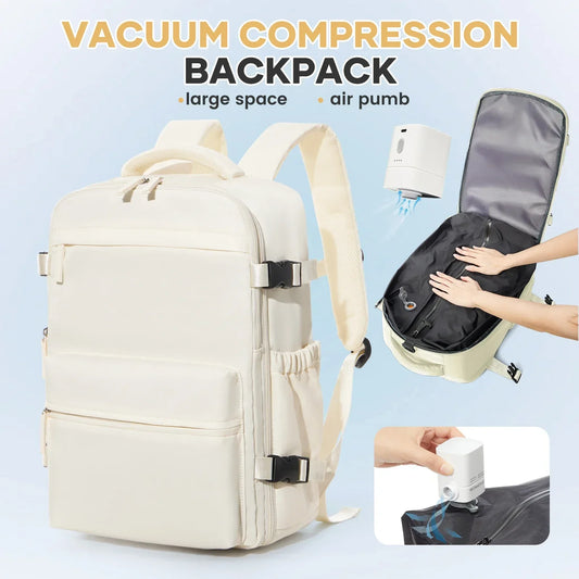 Backpack Travel Cabin Airplane Backpack, Air Vacuum Compression Backpack, Women Men Backpack Business Laptop Bag Handbag