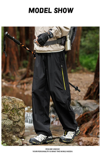 Outdoor Hiking Pants Male Waterproof Windproof Climbing Paratrooper Trousers Autumn Wear-Resistant Camping Cycling Cargo Pants