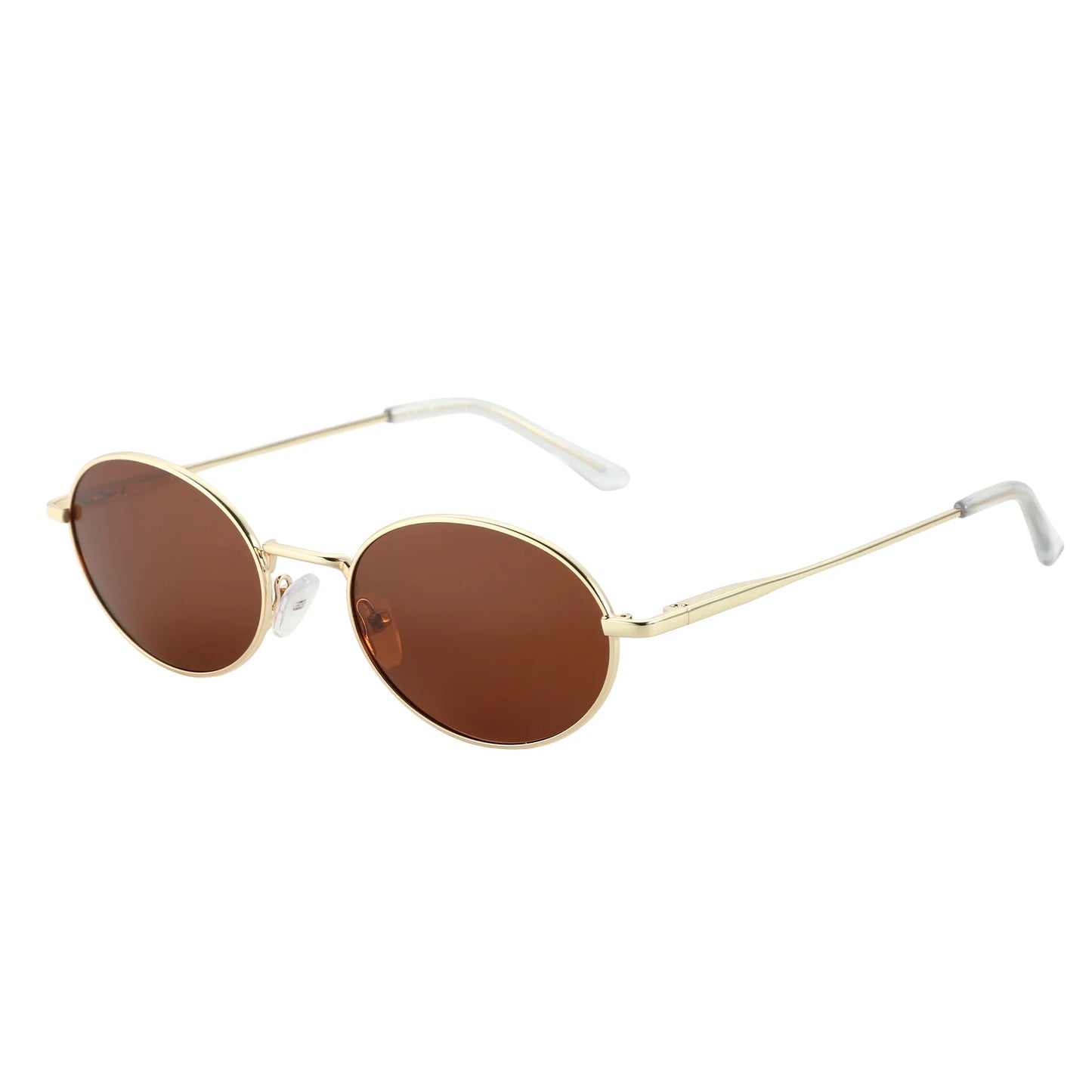 Retro Oval Polarized Sunglasses for Women Men Trendy Round Y2k Sunnies Small 90s Style Vintage Shades Sun Glasses