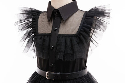 Family Costume with Belt Halloween Role Play Gothic Cosplay Apparel The Day Begin with W Birthday Party Ball Gown Dresses