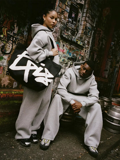 2026 Trendy High Street Retro Casual Streetwear Men's Sports Suit Y2K Harajuku Embroidered Hoodie men Hip-hop Loose Sweatpants