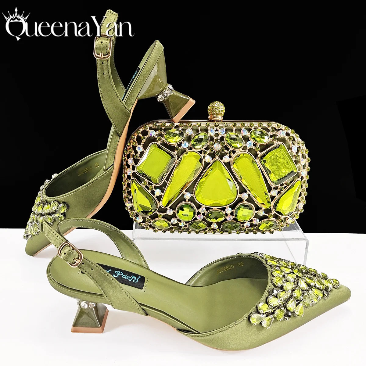 Italian Shoes and Handbags Accessory Set with Rhinestone Metal Embellishments Wedding Shoes Bridal Shoes Designer