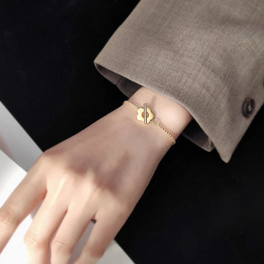 Bracelet géométrique minimaliste en argent sterling 925 véritable avec perles et boules pour femme, manchette OT, bijoux raffinés, cadeau pour fille