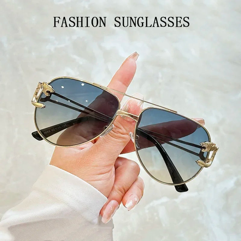 Luxury Sunglasses Women 2025 Fashion Glasses Vacation Oval Sunglass Luxe Femme Lunette Soleil Femme Lentes De Sol Mujer Vintage