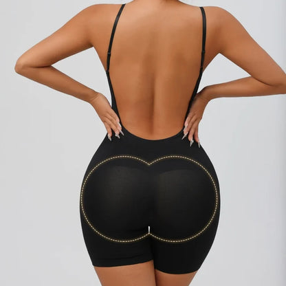 Seamless Low Back Bodysuit Shapewear Women Butt Lifter Smooth Body Shaper Backless Slimming Sheath Flat Belly Corset Underwear