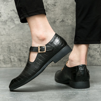 Men's Dress Loafers Handmade PU Leather Shoes