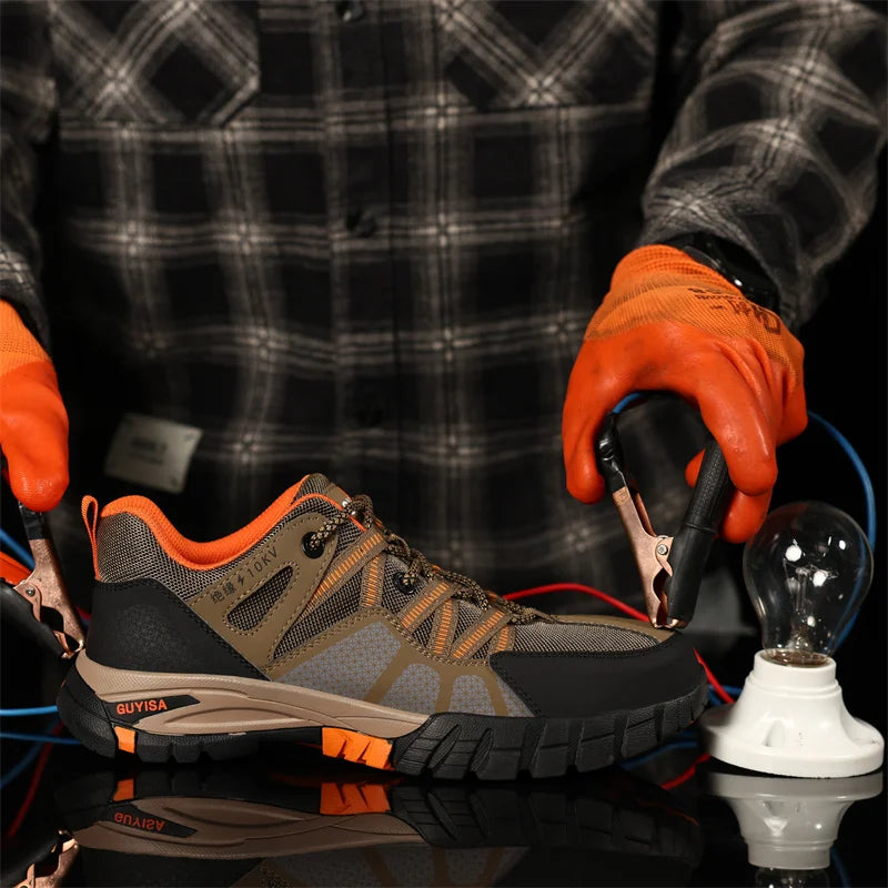 Latest 2024 Fashion Insulation 10KV Men Safety Work Shoes Sneakers Steel Toe Anti Smashing Indestructible Male Footwear