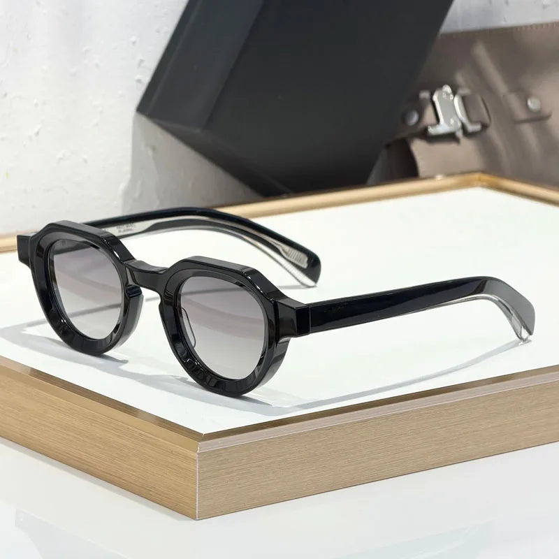 Handmade Designer Sunglasses Square for Men Women Street Fashion High Quality UV400 Classical Retro Eyeglasses with Case