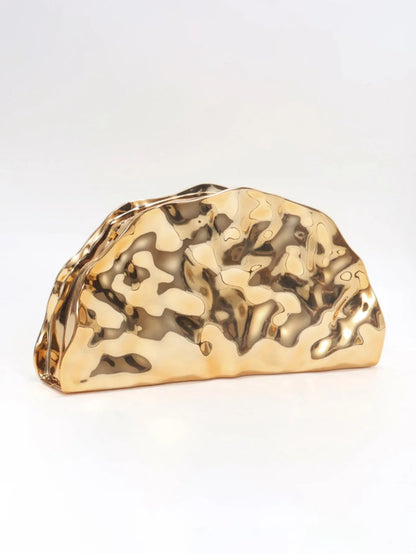 Stylish and sparkly womens evening bag acrylic scallop-shaped clutch wedding party designer chain shoulder bag/crossbody bag