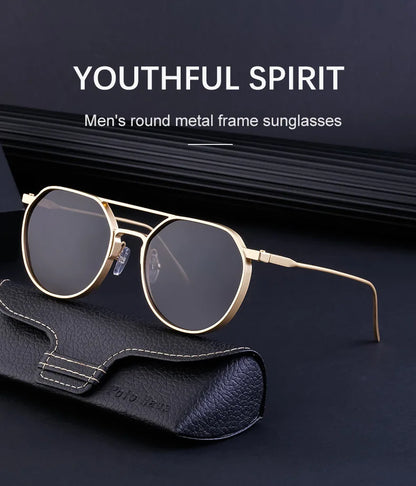 Vintage Punk Sunglasses For Men 2023 Retro Oval Steampunk Round Shades Luxury Lunette De Soleil Homme Gafas De Sol Hombre Lentes
