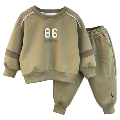 2026 Spring Autumn Kids Clothes Boys Sets Sports Suit Children Tracksuit Boys Long Sleeve Letter T-Shirt Pant 2Pcs Suit 2-12Y